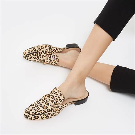 leopard print backless loafers.